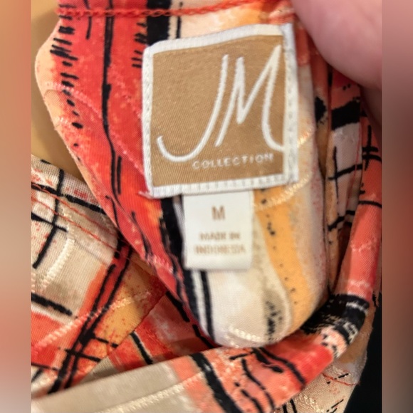 JM Collection short sleeve blouse sz M - Picture 5 of 6